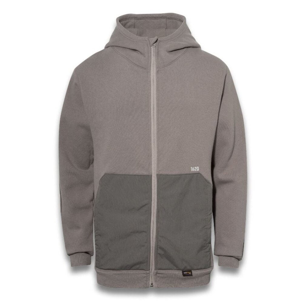 Men's Grey Two-Tone Zip-Up Hoodie